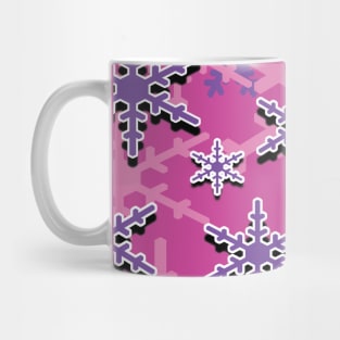 Holiday Snowflakes Pink Mug